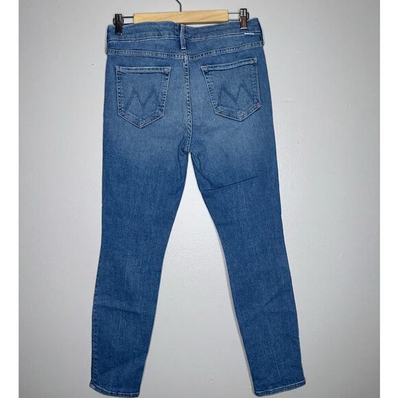 Mother The Looker Crop Skinny Jeans Independent Studies Blue Size 28 No Holes - Picture 6 of 6